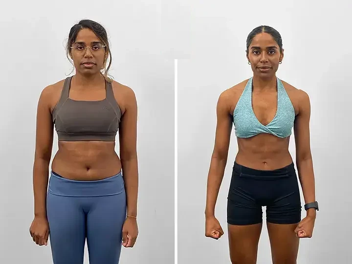 Ashwini overhauled her diet and gained abs in 16 weeks