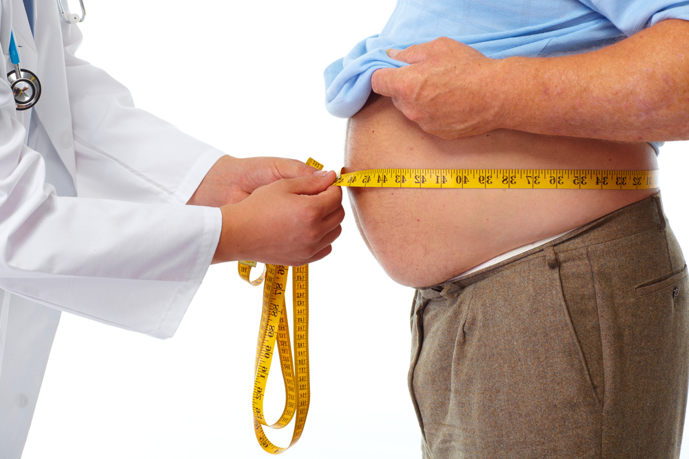Overweight man at the doctors